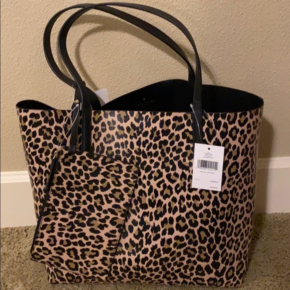 kate spade molly leopard tote